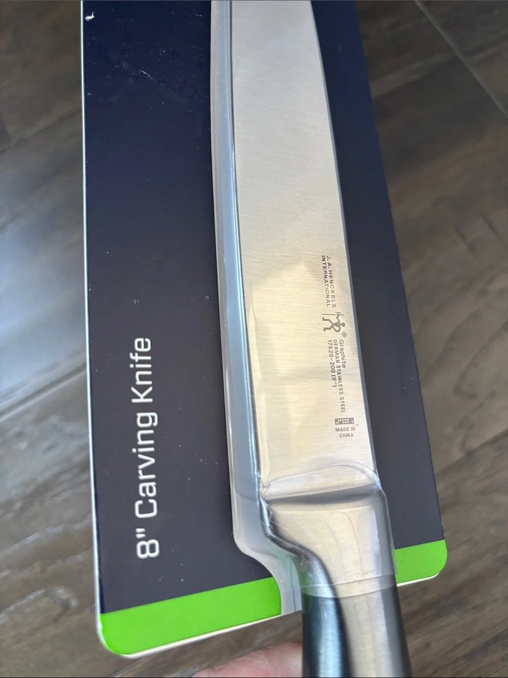Heckels International Graphite  Forged 8” Carving knife,satin finish,fine edge
